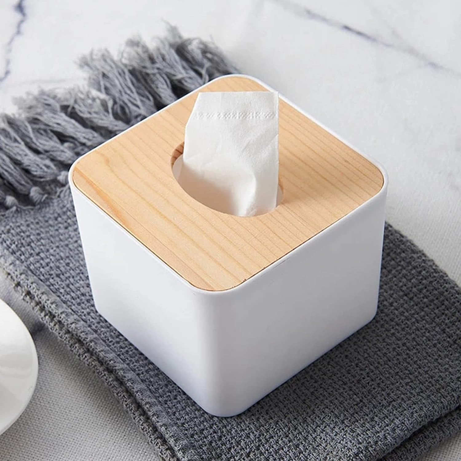 8846 Tissue Box Desktop Stand Bamboo Tissue Cover Box Rectangular Paper Towel Holder Removable Tissue Dispenser for Bathroom Vanity Countertop Bedroom Car Holder Paper Towels Dispenser (1 Pc ) 8846 Tissue Box Desktop Stand Bamboo Tissue Cover Box Rectangular Paper Towel Holder Removable Tissue Dispenser for Bathroom Vanity Countertop Bedroom Car Holder Paper Towels Dispenser (1 Pc )